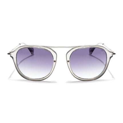 Voyage Select Wayfarer Sunglasses (Grey & Clear Lens | Transparent Grey Frame - SLMG6116)