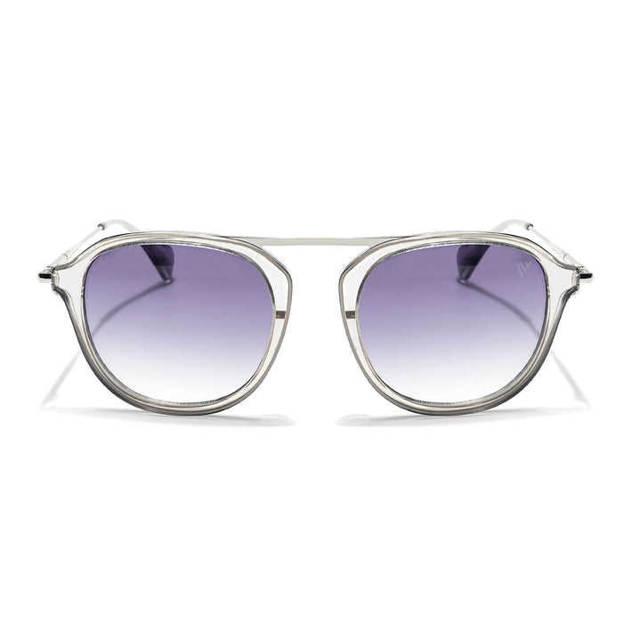 Voyage Select Wayfarer Sunglasses (Grey & Clear Lens | Transparent Grey Frame - SLMG6116)