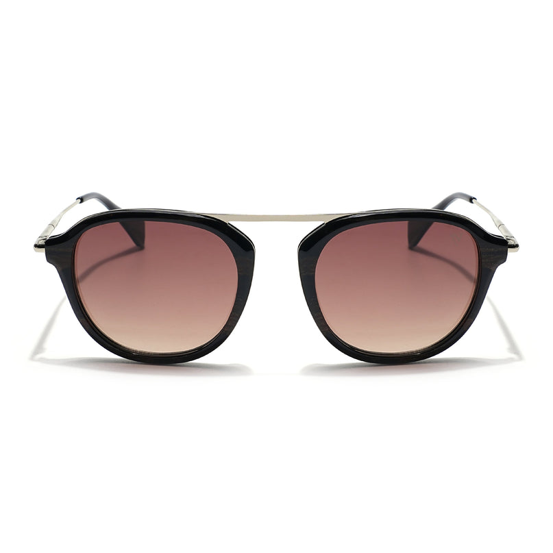 Voyage Select Wayfarer Sunglasses (Brown & Clear Lens | Black & Brown Frame - SLMG6117)