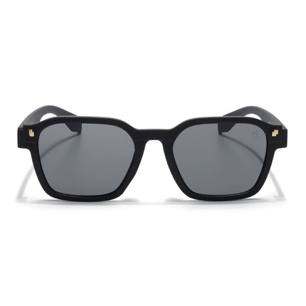 Eyejack Black Square Sunglasses for Men & Women (5668CL1044)