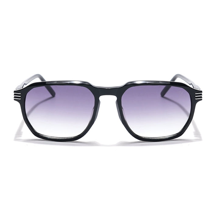 Voyage Select Square Sunglasses (Grey & Clear Lens | Black Frame - SLMG6121)