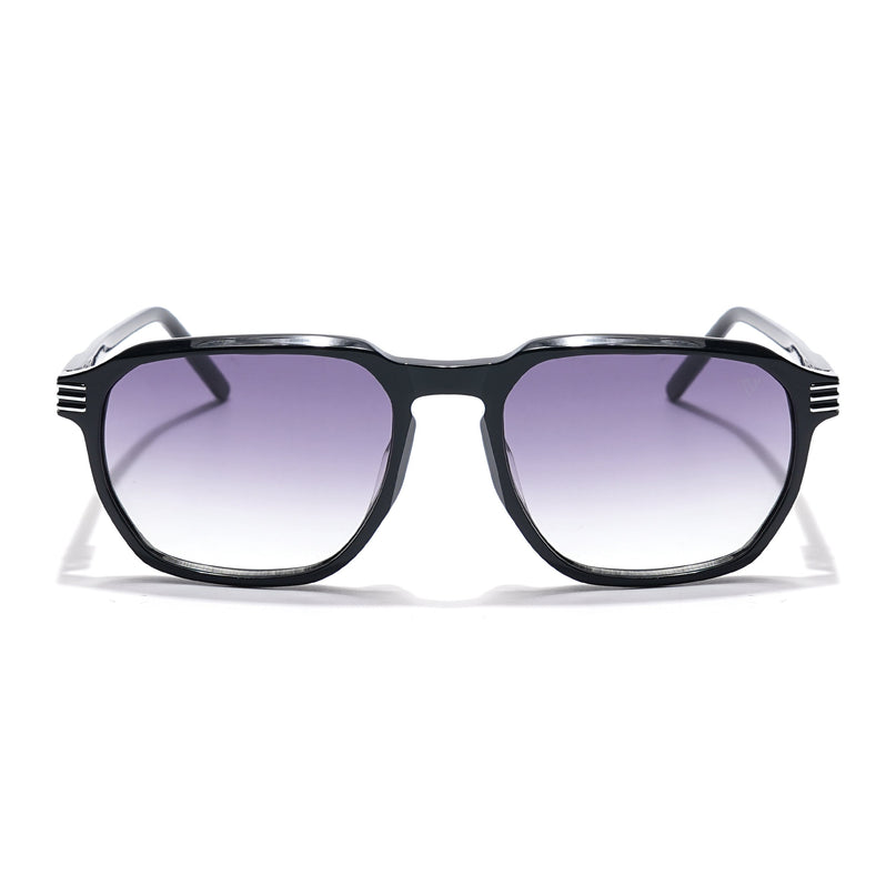 Voyage Select Square Sunglasses (Grey & Clear Lens | Black Frame - SLMG6121)