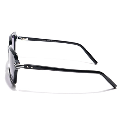 Voyage Select Rectangle Sunglasses (Grey & Clear Lens | Black Frame - SLMG6123)