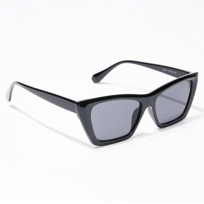 Eyejack Cateye Sunglasses for Women (Black Lens | Black Frame - 58017CL542-C1)