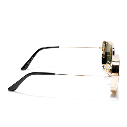 Rogue | Retro Square Green-Gold Sunglasses MG2971