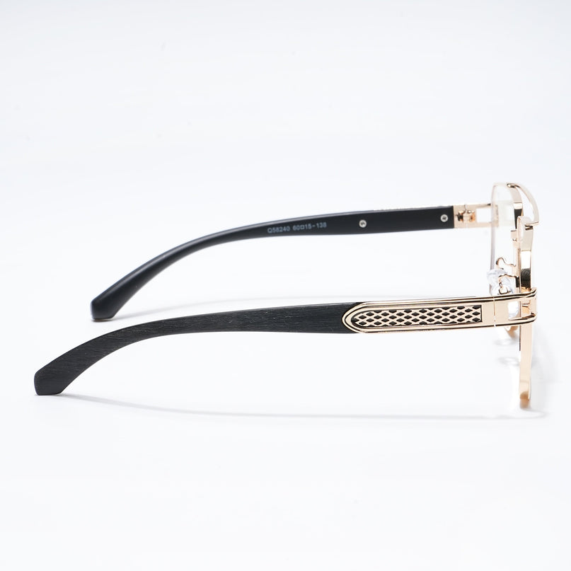 Voyage Golden Wayfarer Eyeglasses for Men & Women - MG5228-C1
