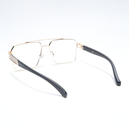 Voyage Golden Wayfarer Eyeglasses for Men & Women - MG5228-C1