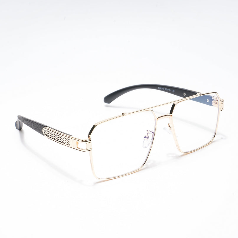Voyage Golden Wayfarer Eyeglasses for Men & Women - MG5228-C1