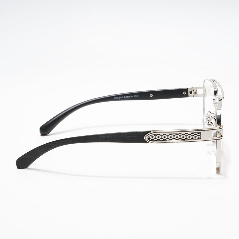 Voyage Silver Wayfarer Eyeglasses for Men & Women - MG5229-C2