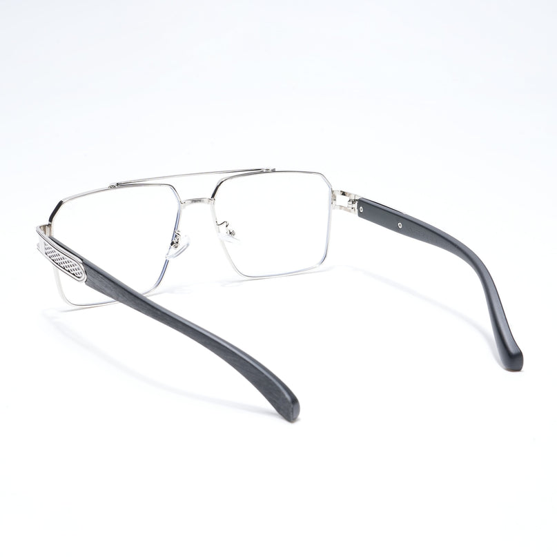 Voyage Silver Wayfarer Eyeglasses for Men & Women - MG5229-C2