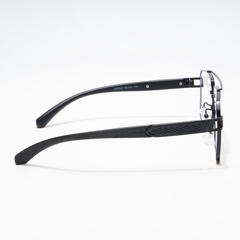 Voyage Black Wayfarer Eyeglasses for Men & Women - MG5230-C3