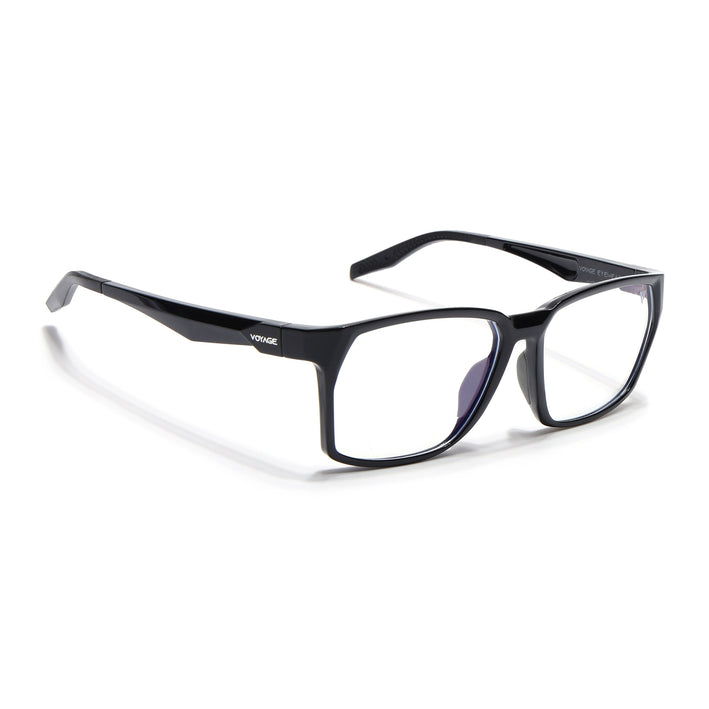 Voyage Techtonic Shine Black & Grey Wayfarer Eyeglasses for Men & Women - MG5291-C2