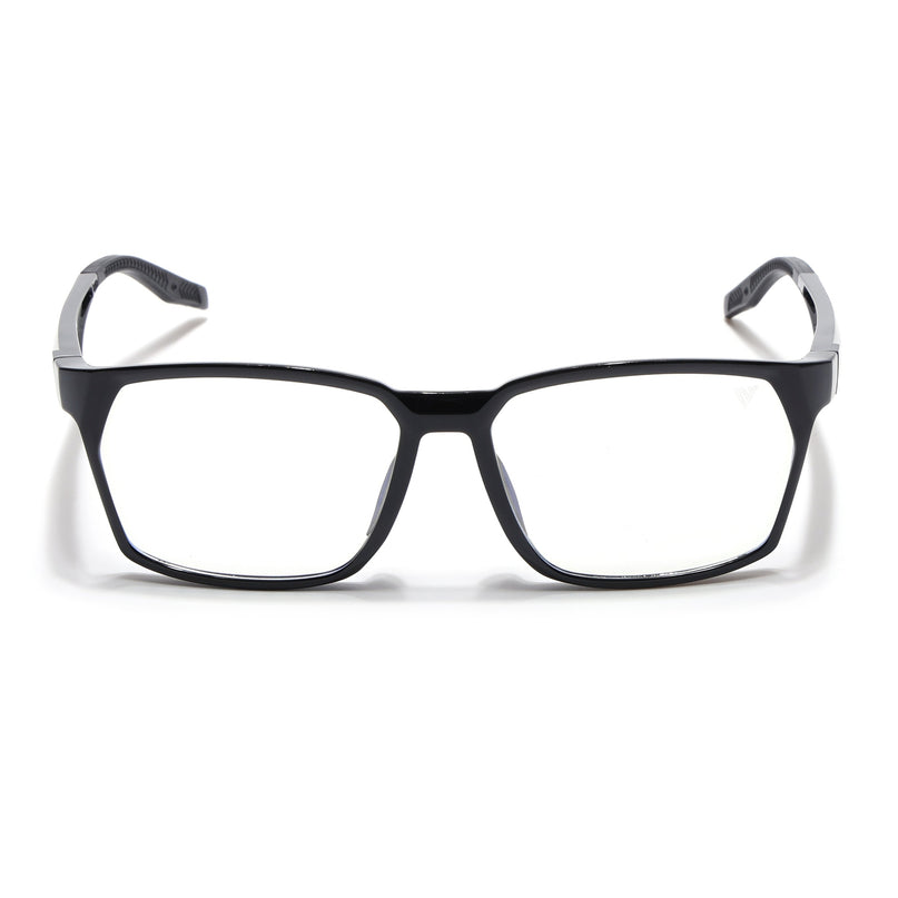 Voyage Techtonic Shine Black & Grey Wayfarer Eyeglasses for Men & Women - MG5291-C2