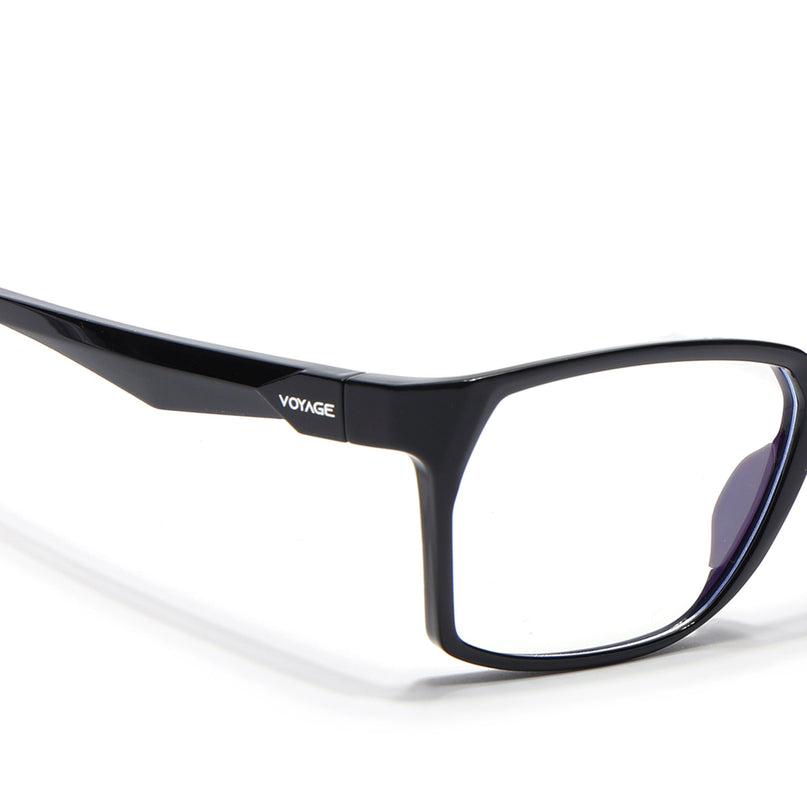 Voyage Techtonic Shine Black & Grey Wayfarer Eyeglasses for Men & Women - MG5291-C2