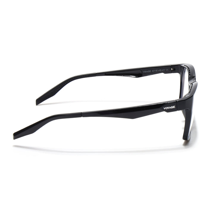 Voyage Techtonic Shine Black & Grey Wayfarer Eyeglasses for Men & Women - MG5291-C2