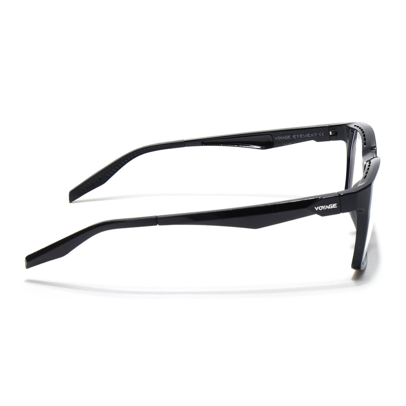 Voyage Techtonic Shine Black & Grey Wayfarer Eyeglasses for Men & Women - MG5291-C2