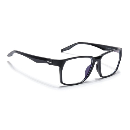 Voyage Techtonic Matt Black & Grey Wayfarer Eyeglasses for Men & Women - MG5292-C3