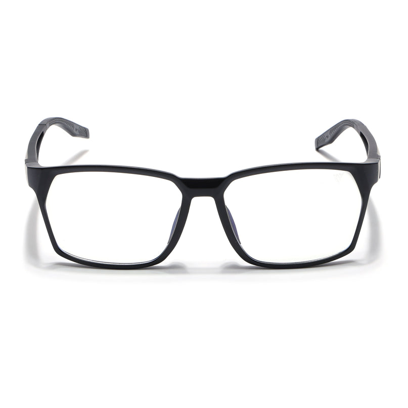 Voyage Techtonic Matt Black & Grey Wayfarer Eyeglasses for Men & Women - MG5292-C3