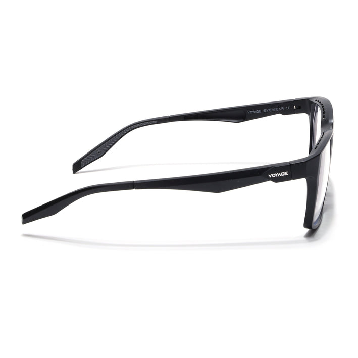 Voyage Techtonic Matt Black & Grey Wayfarer Eyeglasses for Men & Women - MG5292-C3