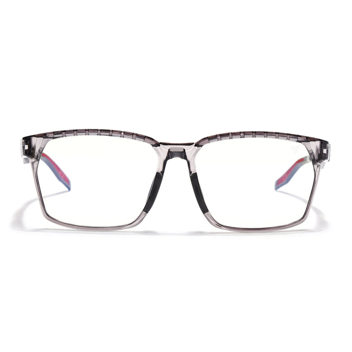 Voyage Techtonic Transparent Grey Wayfarer Eyeglasses for Men & Women - MG5294-C5