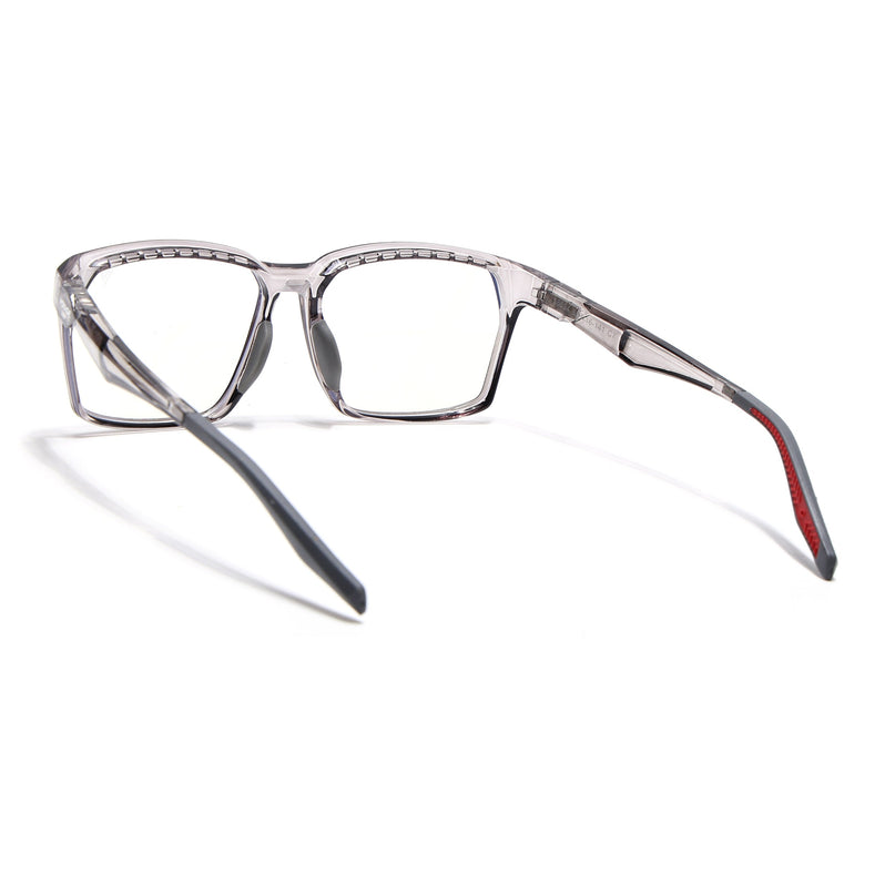 Voyage Techtonic Transparent Grey Wayfarer Eyeglasses for Men & Women - MG5294-C5
