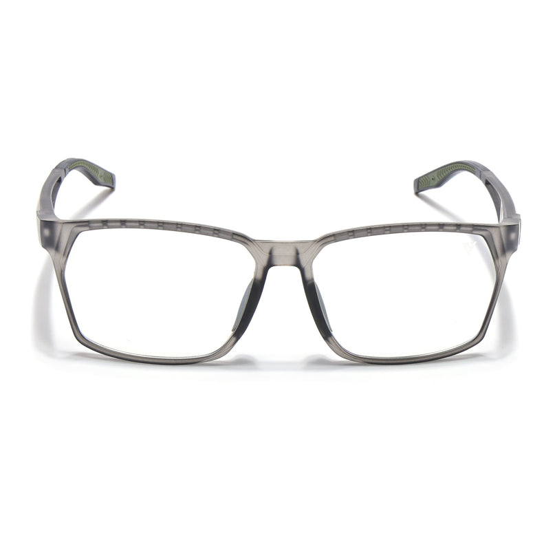 Voyage Techtonic Grey & Green Wayfarer Eyeglasses for Men & Women - MG5295-C6