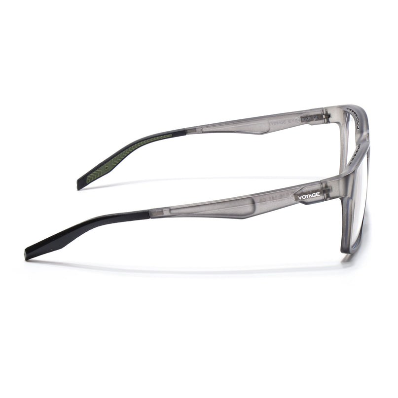 Voyage Techtonic Grey & Green Wayfarer Eyeglasses for Men & Women - MG5295-C6
