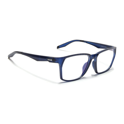 Voyage Techtonic Blue Wayfarer Eyeglasses for Men & Women - MG5296-C7