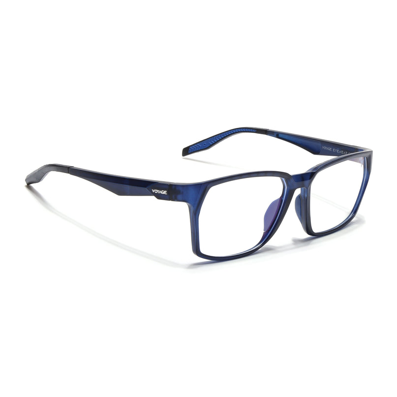 Voyage Techtonic Blue Wayfarer Eyeglasses for Men & Women - MG5296-C7