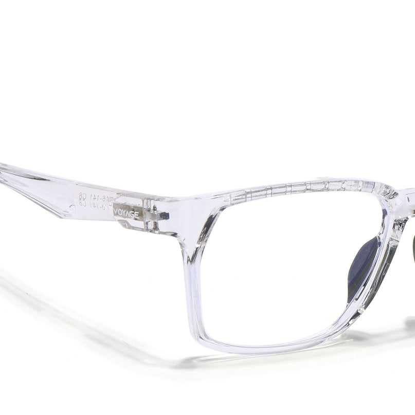Voyage Techtonic Transparent & Green Wayfarer Eyeglasses for Men & Women - MG5298-C9