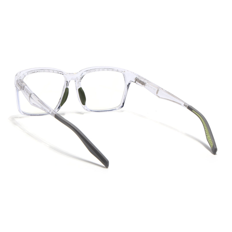 Voyage Techtonic Transparent & Green Wayfarer Eyeglasses for Men & Women - MG5298-C9