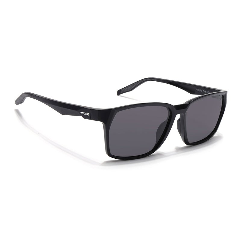 Wayfarer Polarized Sunglasses (Black Lens | Matt Black Frame - PMG5281)