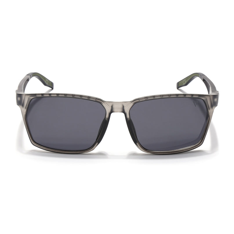 Wayfarer Polarized Sunglasses (Black Lens | Grey & Green Frame - PMG5286)
