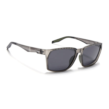 Wayfarer Polarized Sunglasses (Black Lens | Grey & Green Frame - PMG5286)