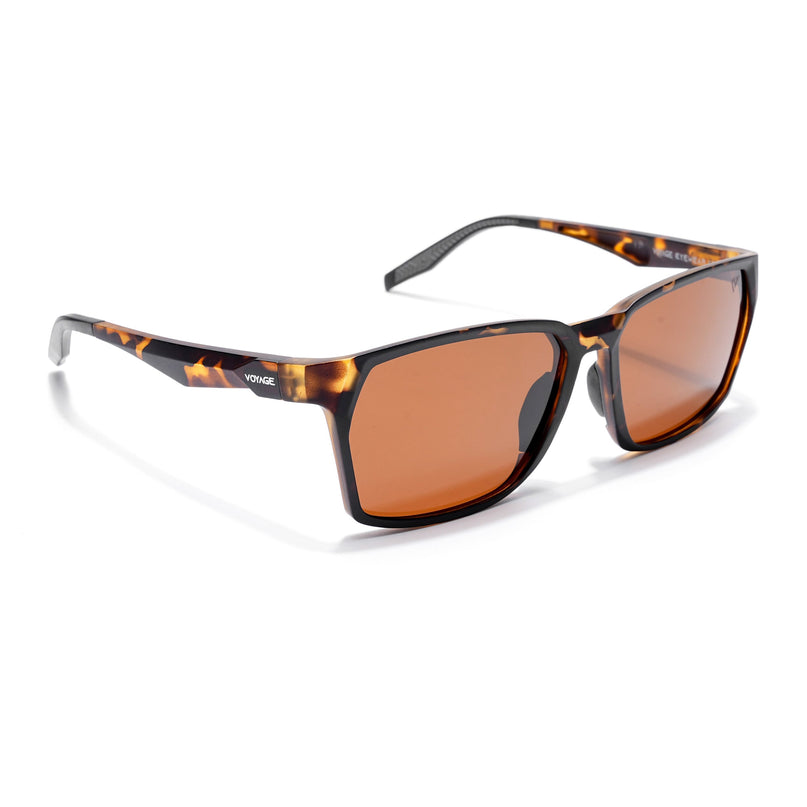 Wayfarer Polarized Sunglasses (Brown Lens | Demi Brown & Black Frame - PMG5288)
