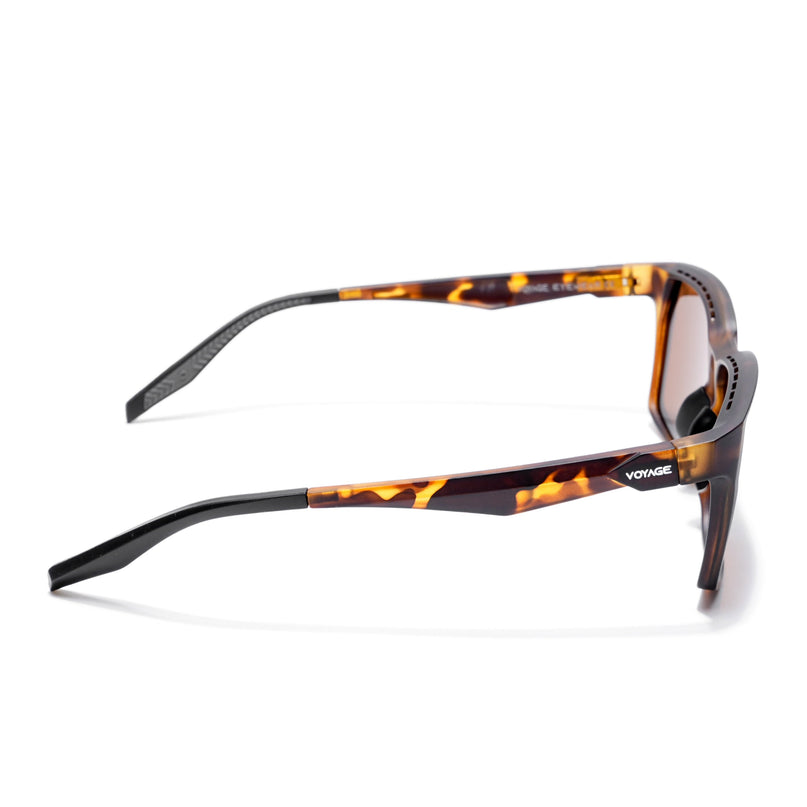 Wayfarer Polarized Sunglasses (Brown Lens | Demi Brown & Black Frame - PMG5288)