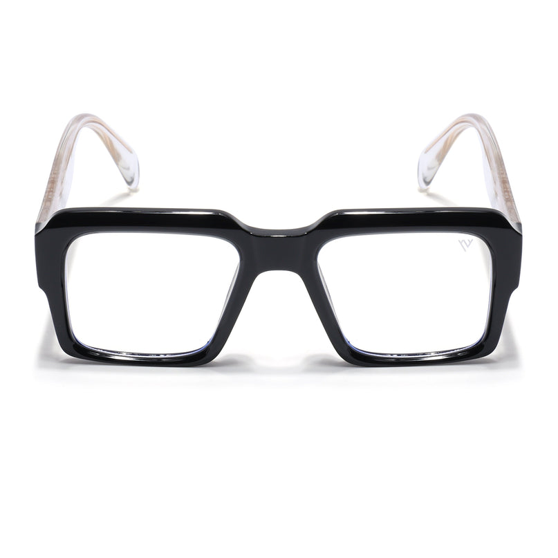 Voyage Goat Shine Black Wayfarer Eyeglasses for Men & Women - MG4756-C1