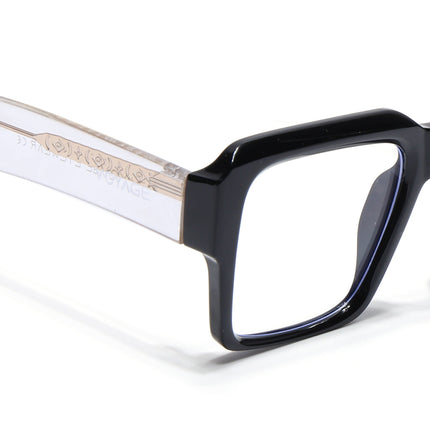 Voyage Goat Shine Black Wayfarer Eyeglasses for Men & Women - MG4756-C1