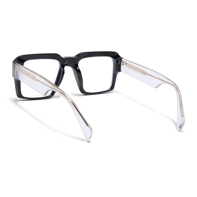 Voyage Goat Shine Black Wayfarer Eyeglasses for Men & Women - MG4756-C1
