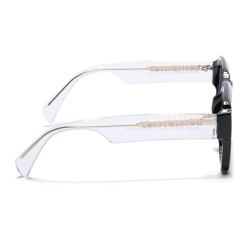 Voyage Goat Shine Black Wayfarer Eyeglasses for Men & Women - MG4756-C1