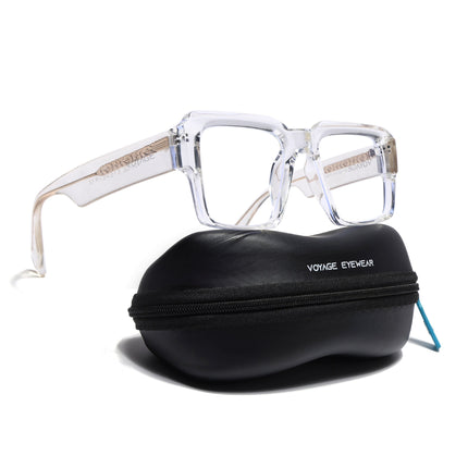 Voyage Goat Transparent Wayfarer Eyeglasses for Men & Women - MG4758-C3