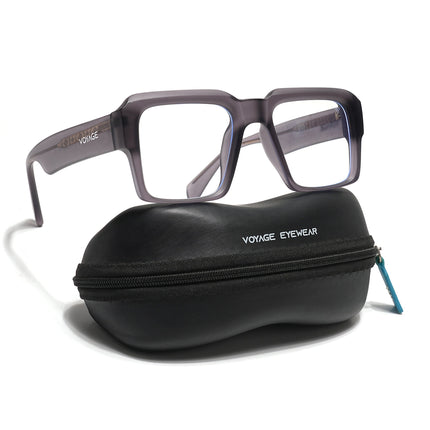 Voyage Goat Grey Wayfarer Eyeglasses for Men & Women - MG4759-C4