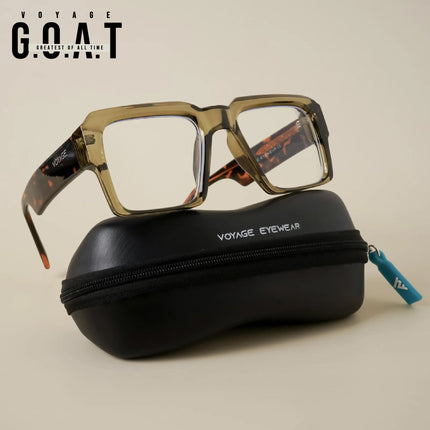 Voyage Goat Transparent Green Wayfarer Eyeglasses for Men & Women - MG4760-C5