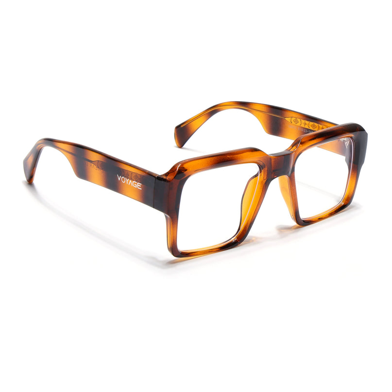 Voyage Goat Brown Wayfarer Eyeglasses for Men & Women - MG4761-C6