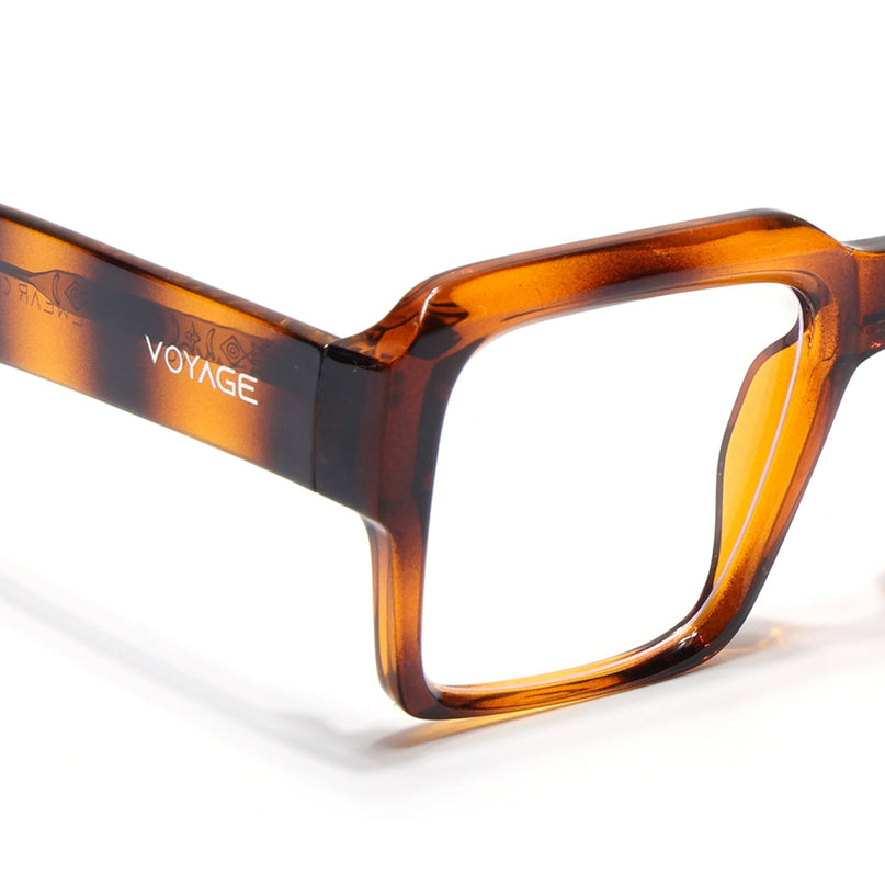 Voyage Goat Brown Wayfarer Eyeglasses for Men & Women - MG4761-C6