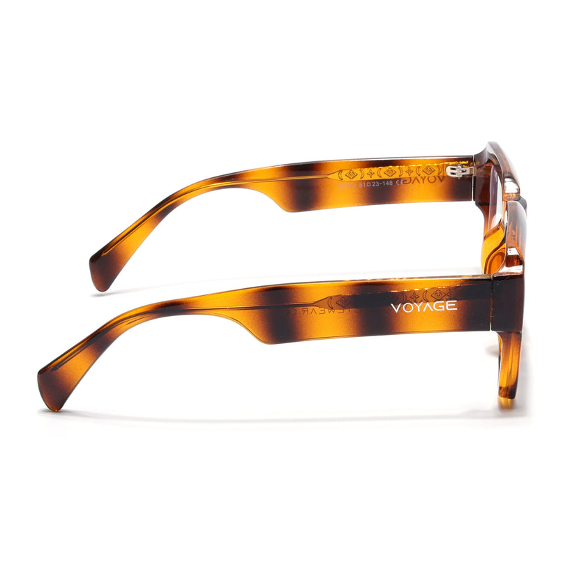 Voyage Goat Brown Wayfarer Eyeglasses for Men & Women - MG4761-C6