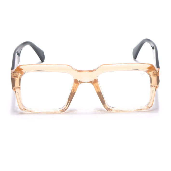 Voyage Goat Transparent Brown Wayfarer Eyeglasses for Men & Women - MG4762-C7