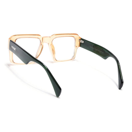 Voyage Goat Transparent Brown Wayfarer Eyeglasses for Men & Women - MG4762-C7