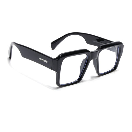 Voyage Exclusive Black Wayfarer Eyeglasses for Men & Women - MG5384-C1