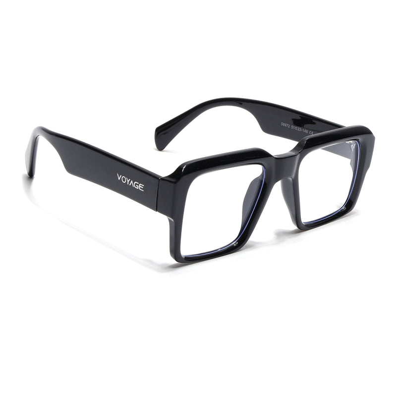 Voyage Exclusive Black Wayfarer Eyeglasses for Men & Women - MG5384-C1